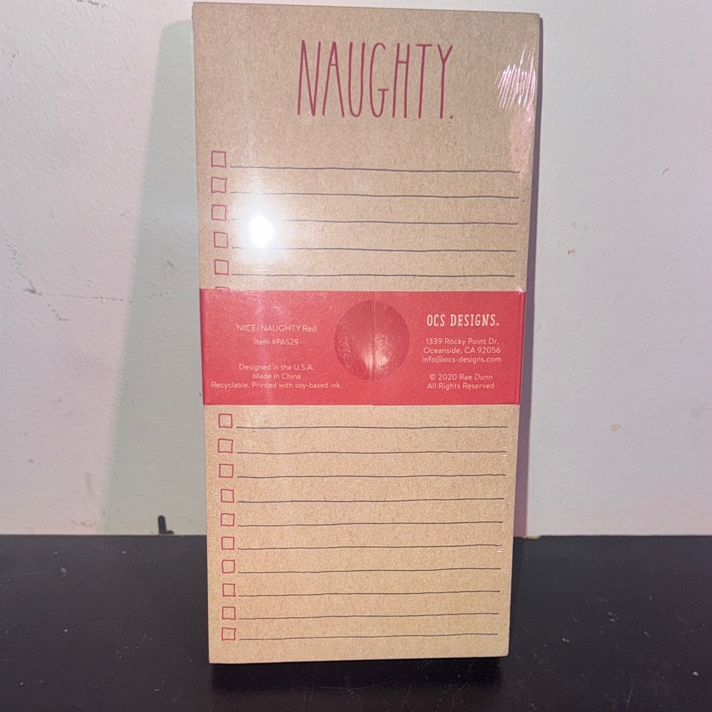 Rae Dunn Notepad Set - Tan and Red - Picture 2 of 2